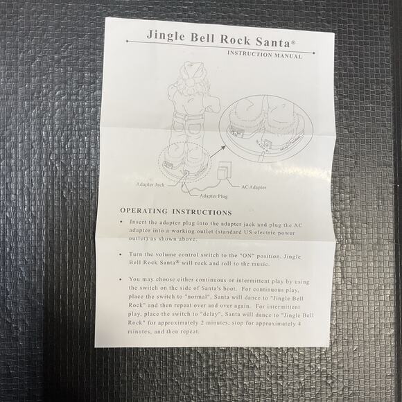 Jingle Bell Rock Santa Claus Animated Dancing Singing W Box Holiday Christmas - Picture 16 of 16